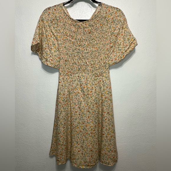 Free People Florence Floral Lace-Up Back Mini Dress Size Small - Picture 2 of 8